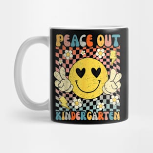 Peace Out Kindergarten Happy Last Day Of School Graduate T-Shirt Mug